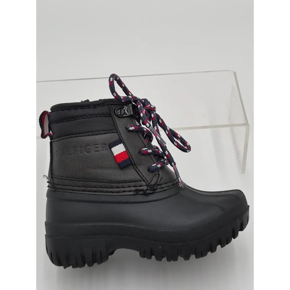 Tommy Hilfiger Danni Lace Up Zip Duck Boots Unisex Kids Size 7 S0090